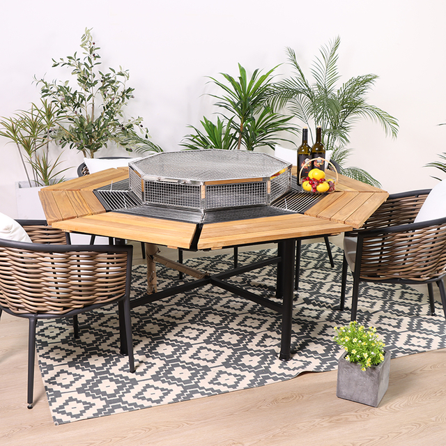 Commercial Metal Customized Barbecue Outdoor Dining Set