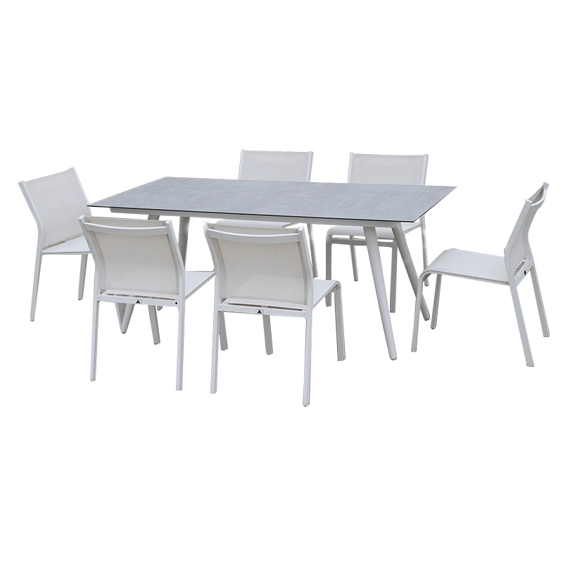 Nordic Aluminum Rectangular Garden Outdoor Dining Set