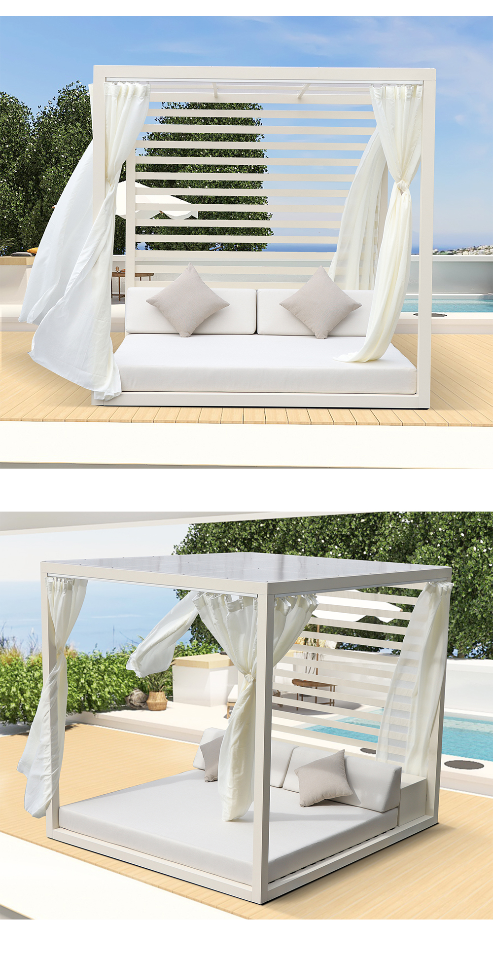 Beach Double Outdoor Daybed (3)