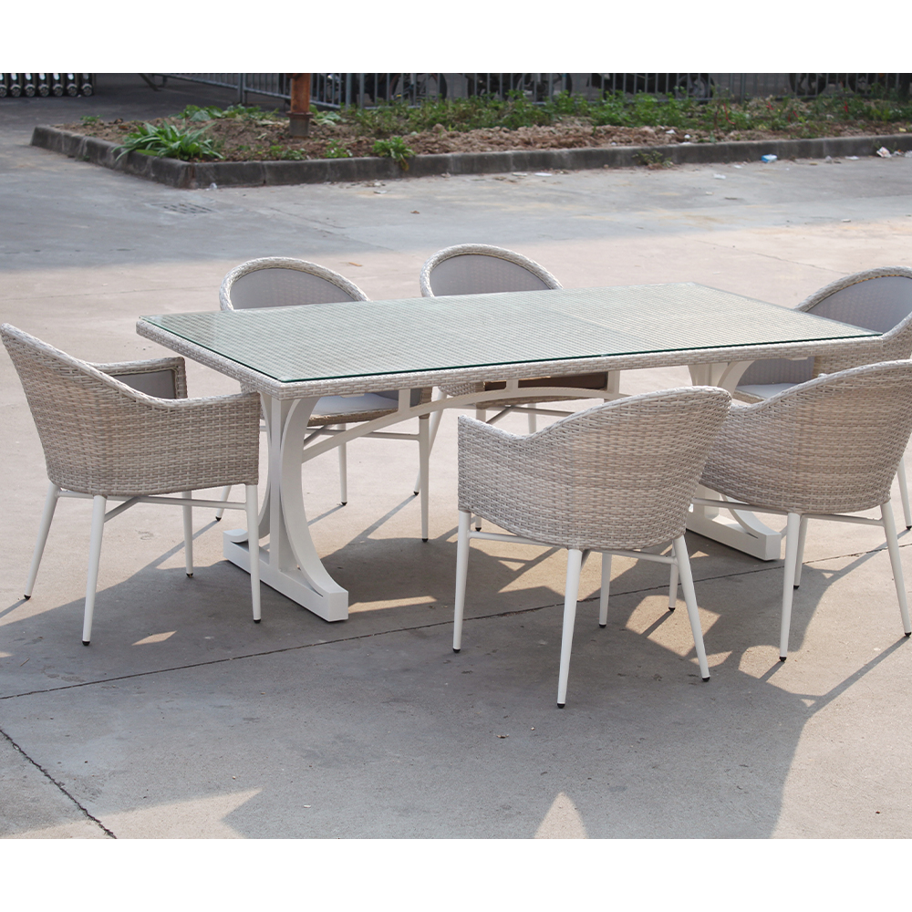 Luxury European Garden Rattan Outdoor Dining Set from China
