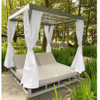 Customized White Leisure Square Outdoor Sun Bed