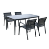 Hotel Modern Rectangular Metal Outdoor Dining Set