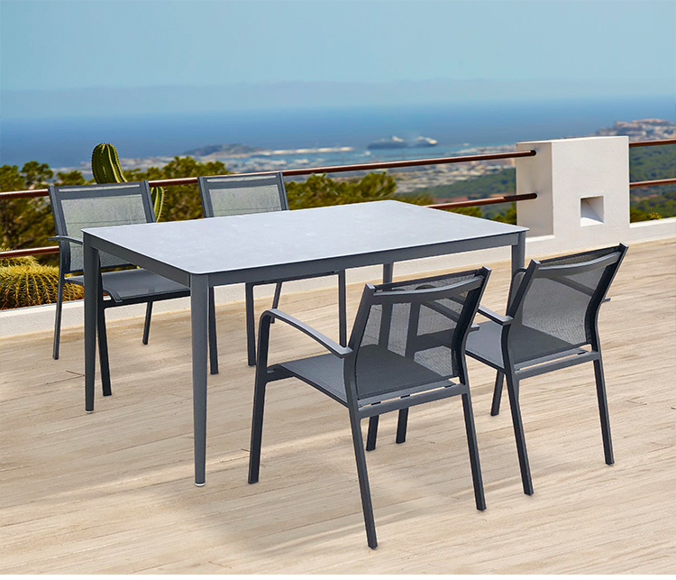 Black Outdoor Dining Set (2)