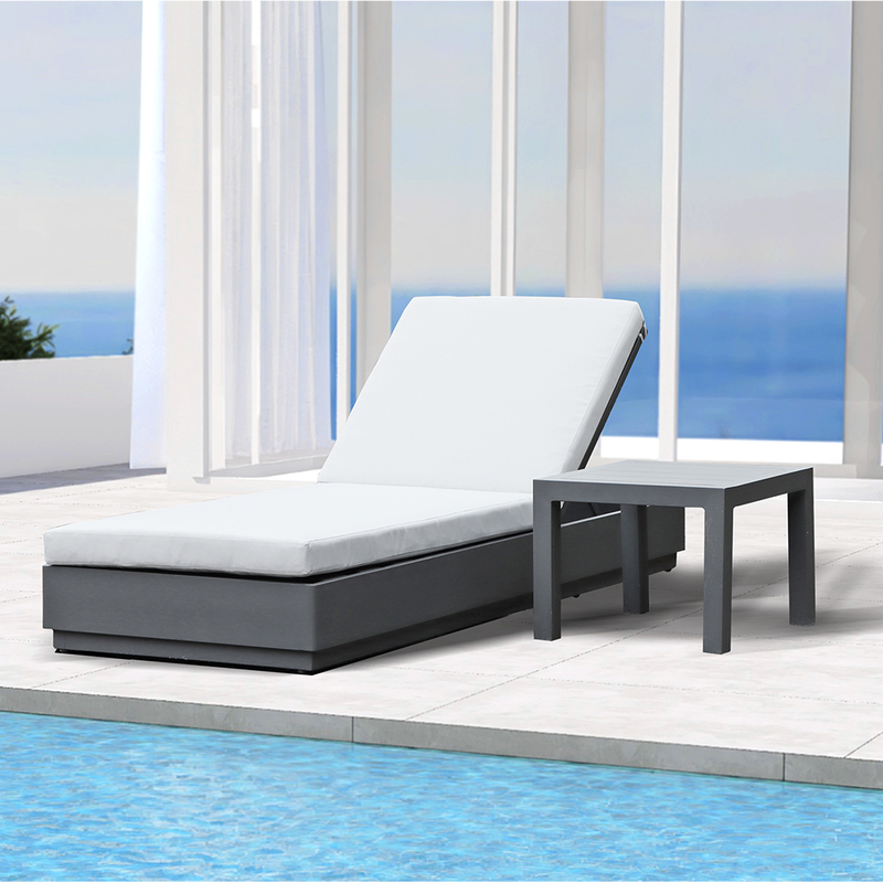 Swimming Pool Comfortable Single Fabric Sun Lounger