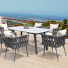 Commercial Hotel Aluminum Rectangular Outdoor Dining Set