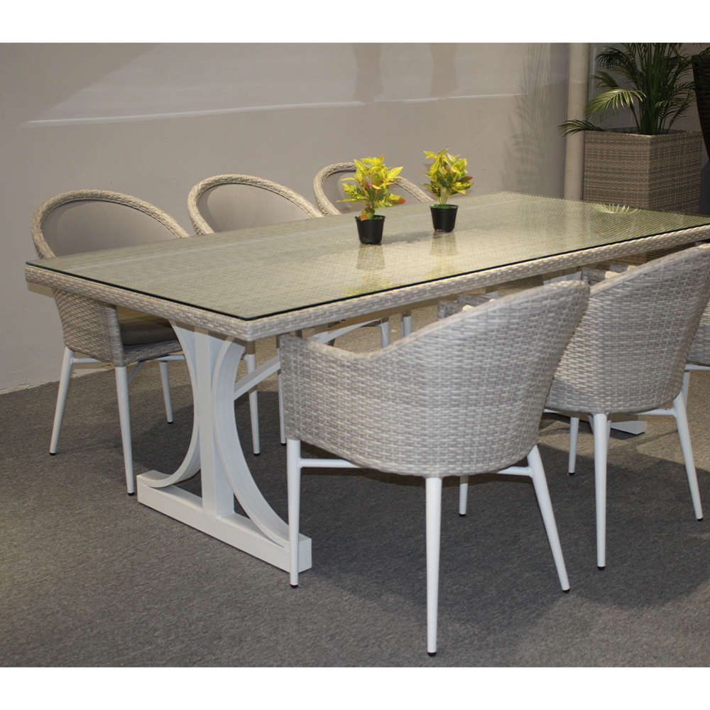 Luxury European Garden Rattan Outdoor Dining Set from China