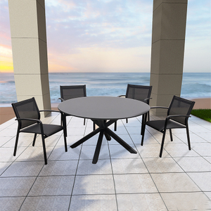 Customized Modern Patio Aluminum Outdoor Dining Set