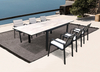 Commercial Hotel Aluminum Rectangular Outdoor Dining Set