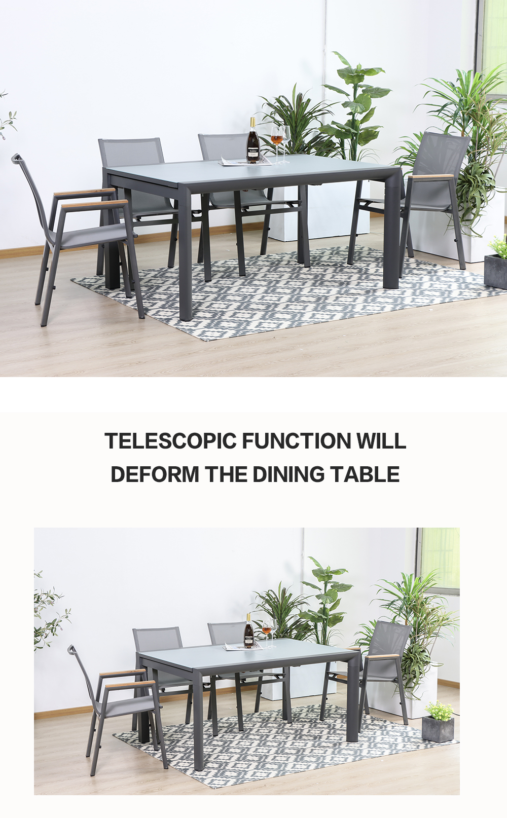 black aluminum outdoor dining set (4)