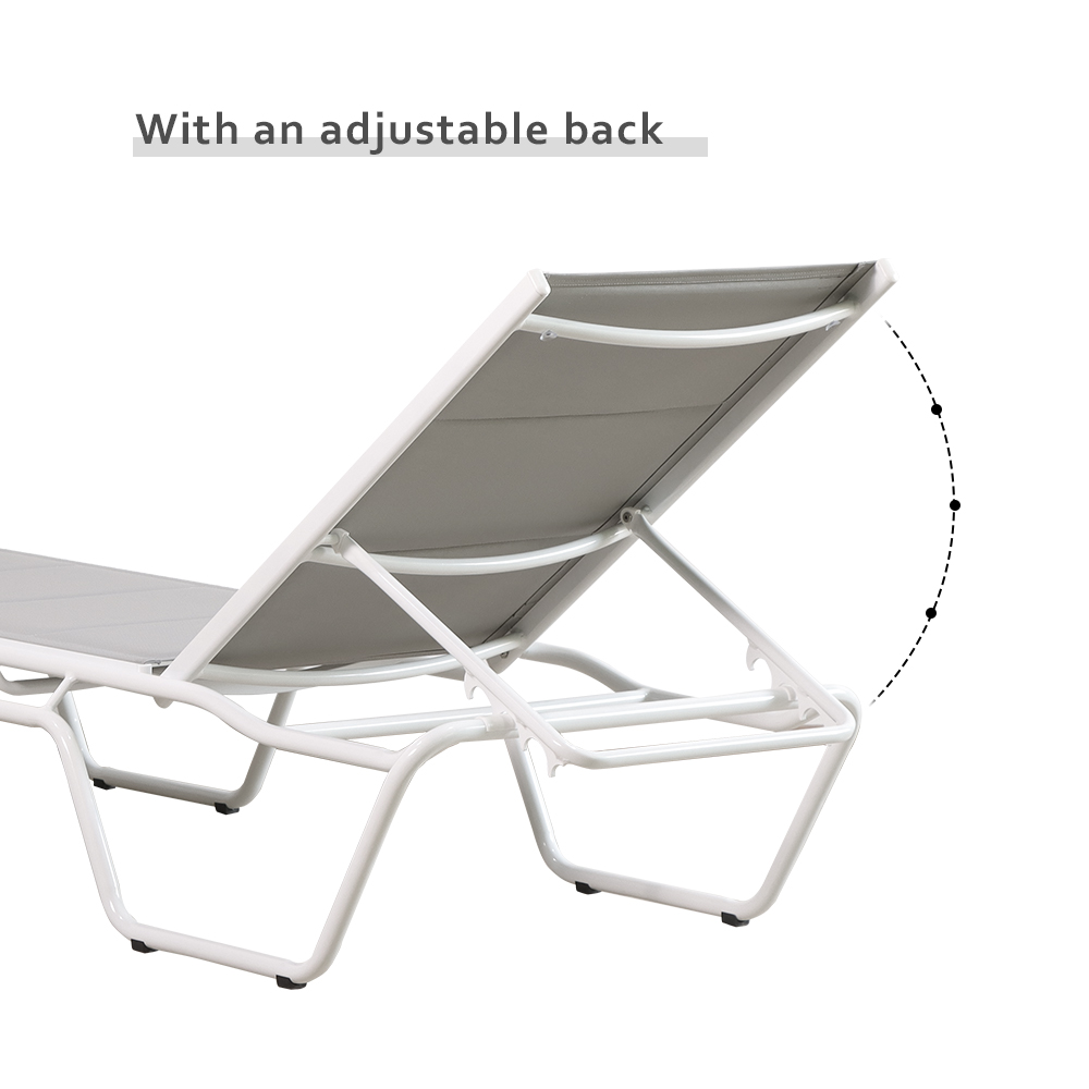 Customized Hotel Adjustable Aluminum Sun Lounger