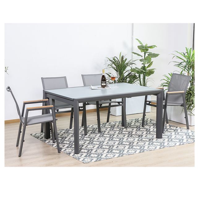 Modern Commercial Aluminum Garden Outdoor Dining Set