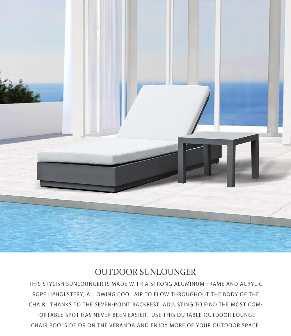 Swimming Pool Single Fabric Sun Lounger