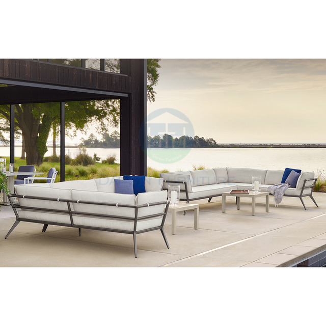 Luxury Sectional Corner Aluminum Outdoor Garden Sofa Set