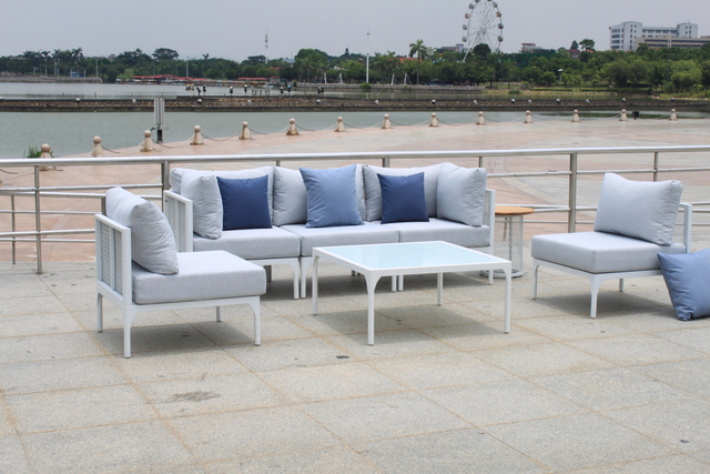 Outdoor Lounge Couch Set Corner Rattan Patio Sofa Set