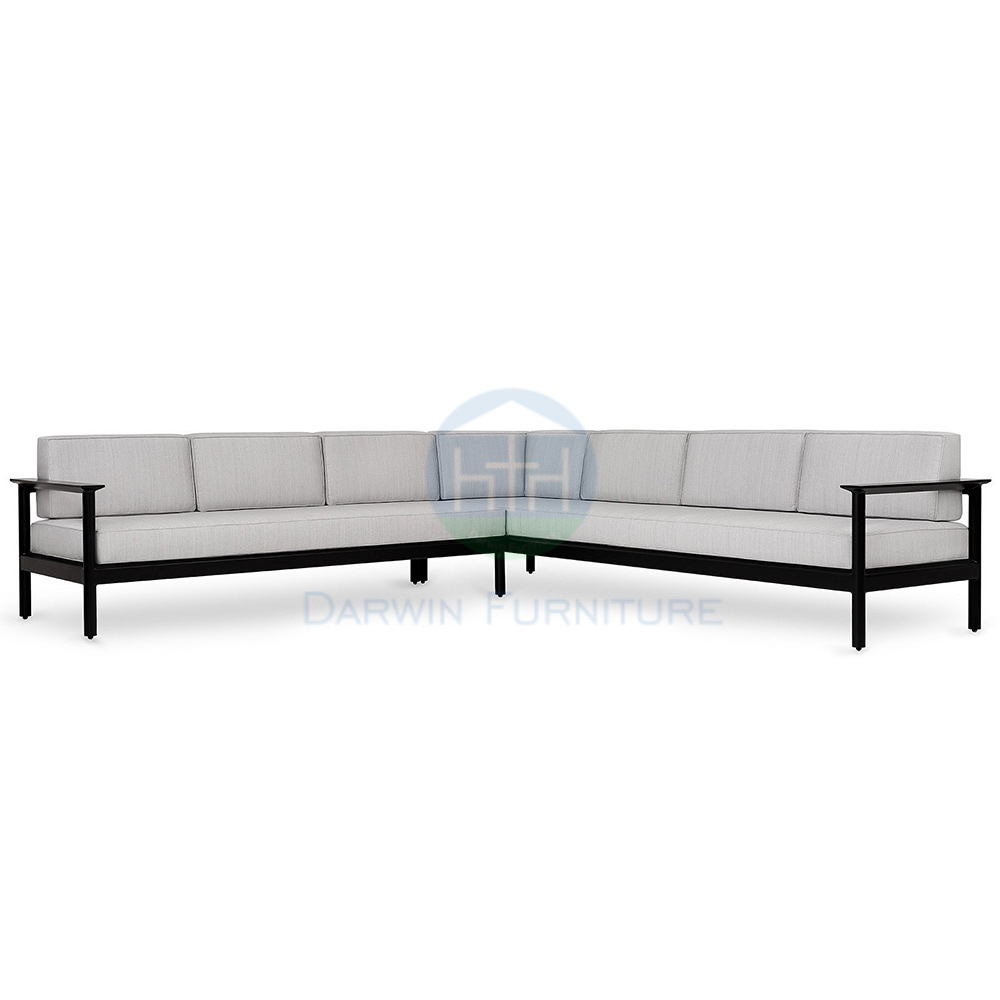 Modern Sectional Garden Sofa Set With Waterproof Cushion
