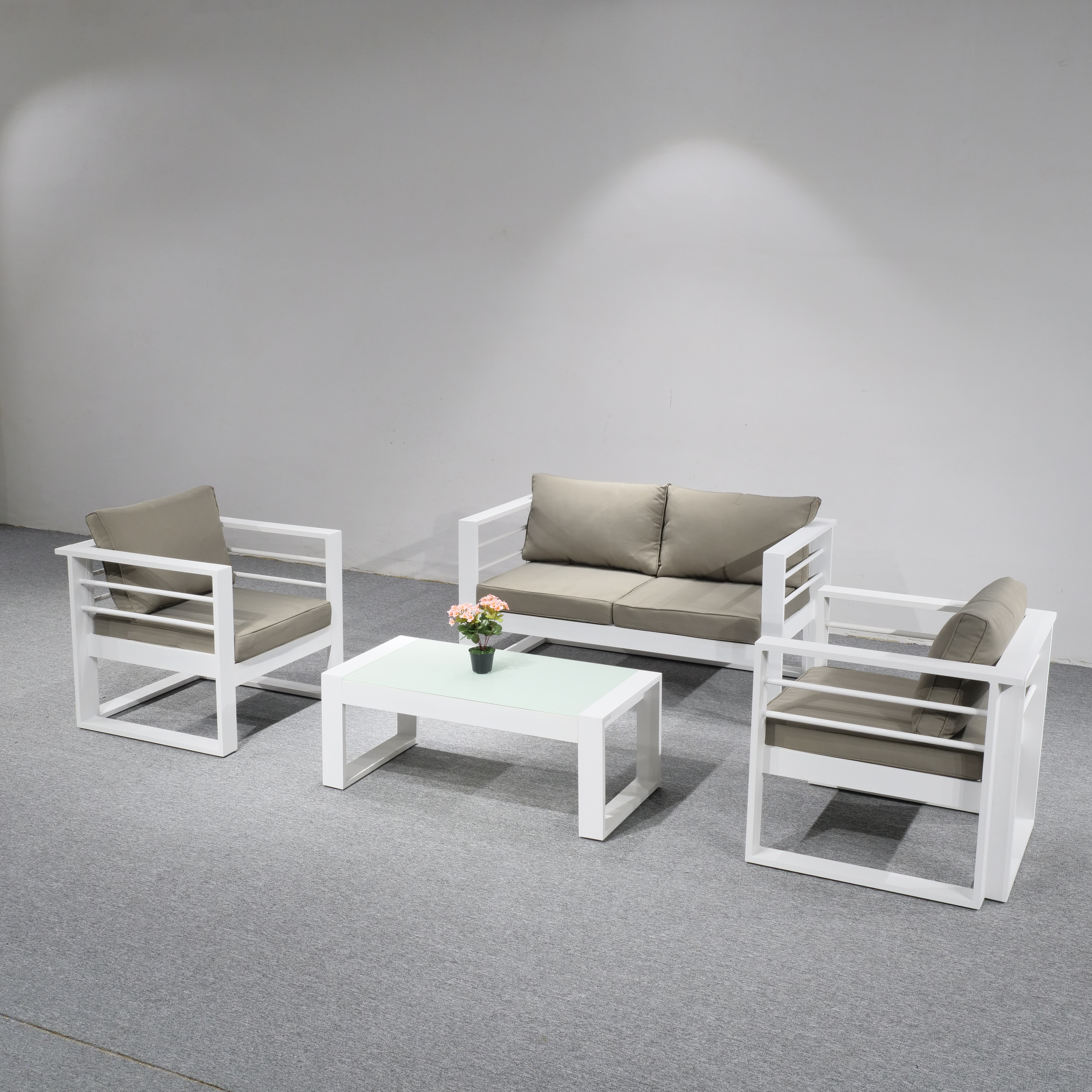 High End Outdoor Furniture Sofa Lounge Set With Comfortable Cushion