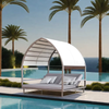 Boat shape aluminum outdoor sunbed