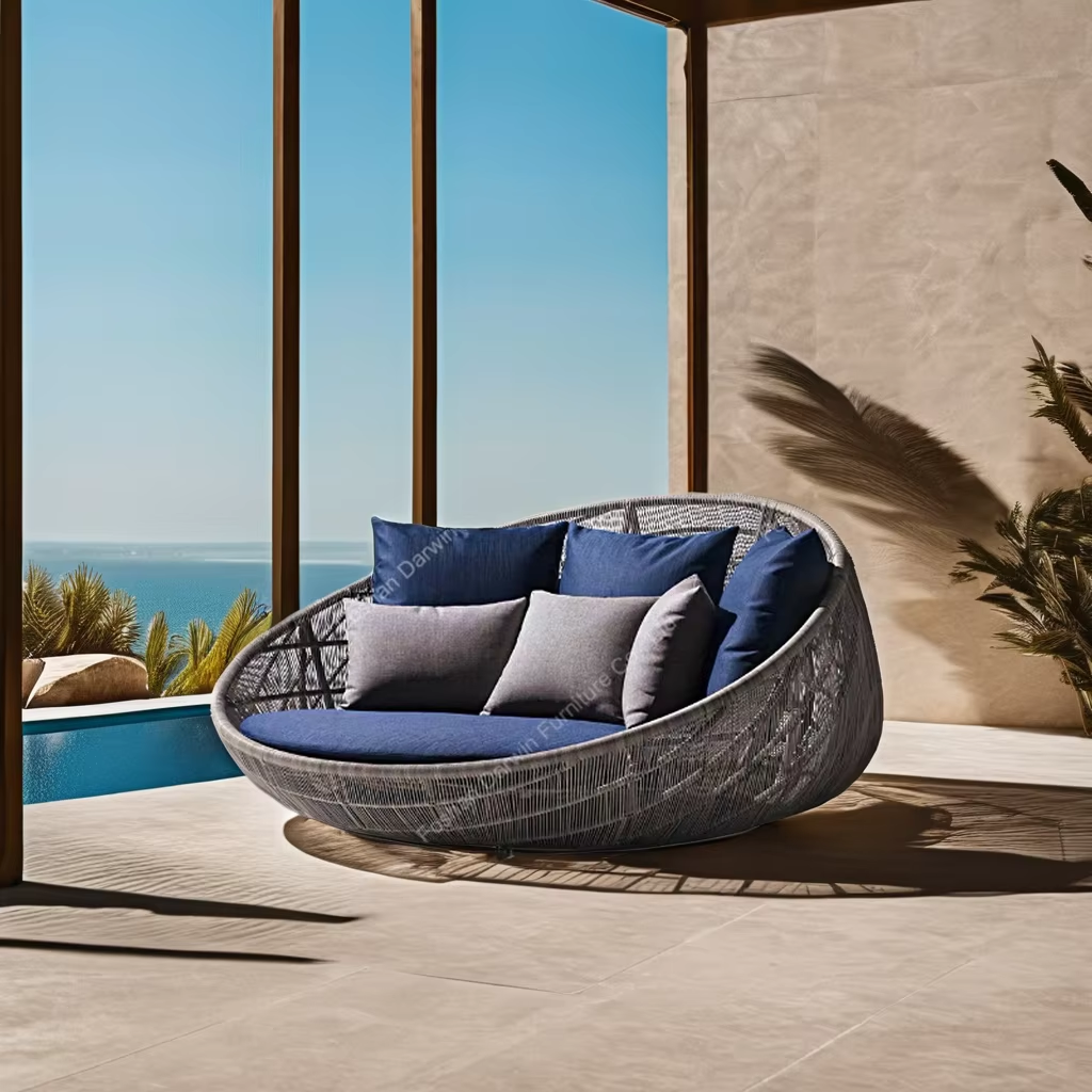 Outdoor Lounge 2 Person Beach Rattan Daybeds