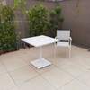 White Leisure Cafe Square Aluminum Outdoor Dining Set