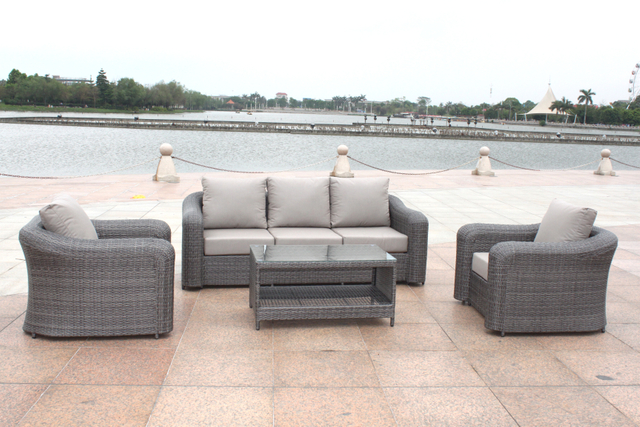 Sectional Outdoor Rattan Sofa with Cushion