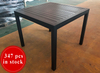 Black Square Aluminum Dining Table - Black