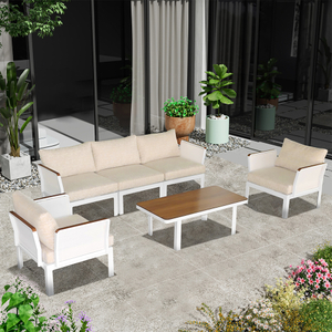 Luxury Seat Hotel Terrace Aluminum Sectional Sofa Patio Set Outdoor Furniture