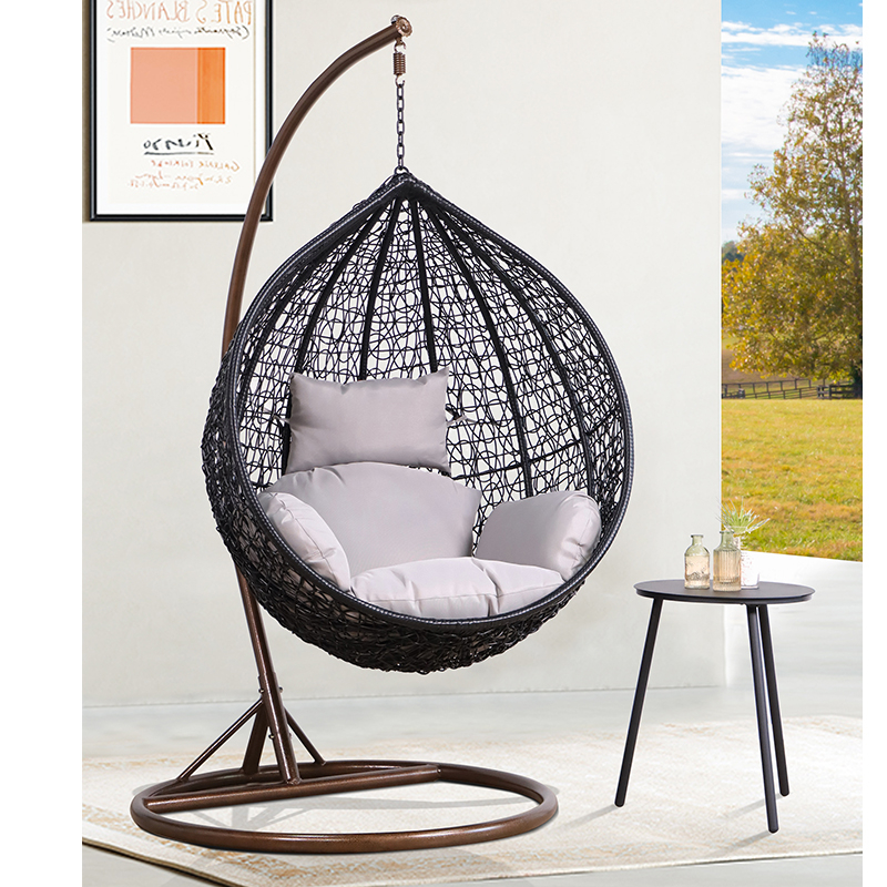 Modern High Quality Wicker Rattan Patio Swing Hanging Egg Chair