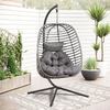 Outdoor Patio Folded Wicker Rattan Lounge Chair with Stand