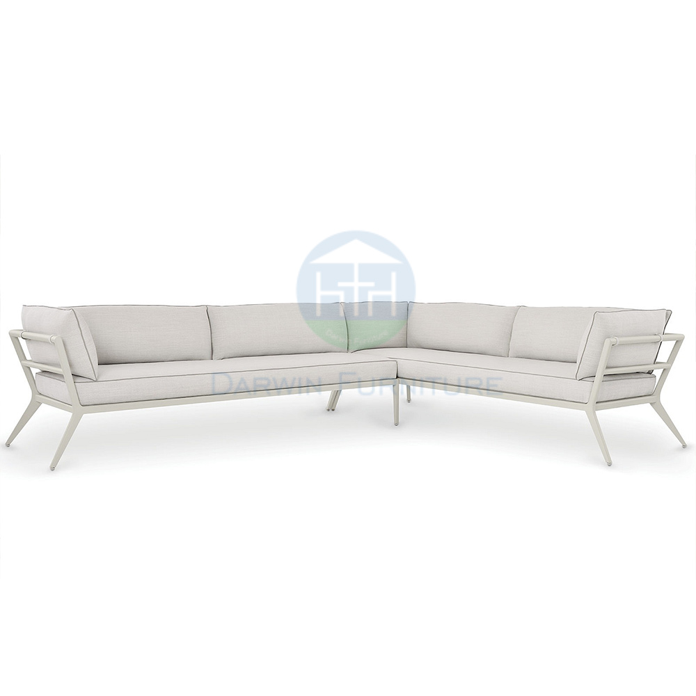 Luxury Sectional Corner Aluminum Outdoor Garden Sofa Set