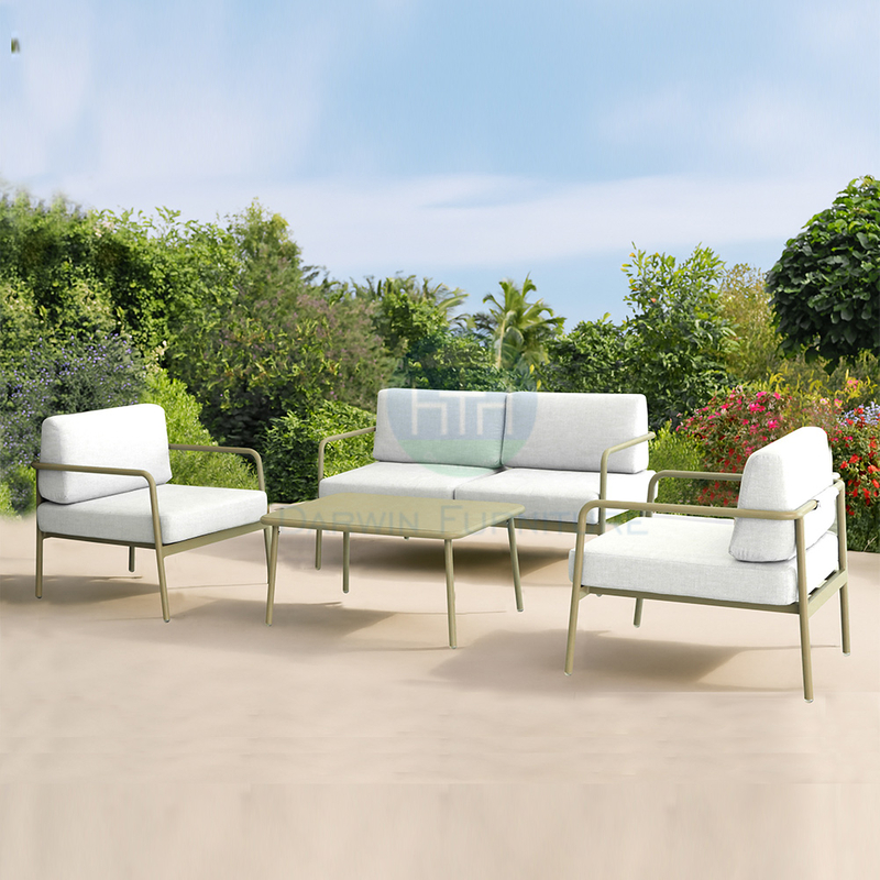 Simple Leisure Garden Sofa Set with Waterproof Cushion