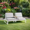 Aluminum Commercial Outdoor Double Seat Sofa