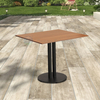 Modern Garden Wooden Square Shape Dining Table And Chairs