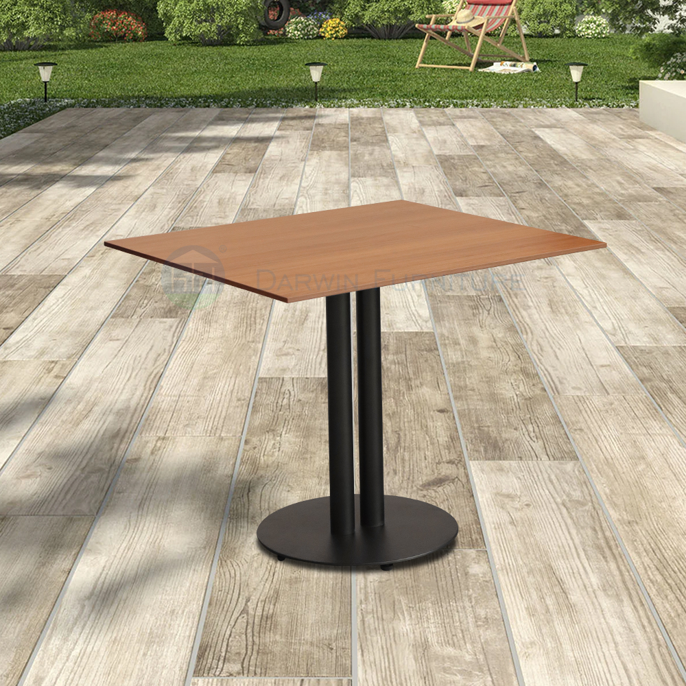 Modern Garden Wooden Square Shape Dining Table And Chairs