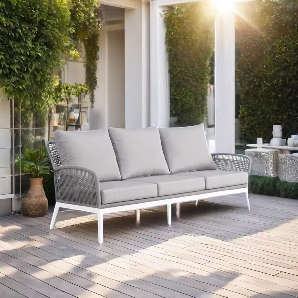 Aluminum Luxury Courtyard Rope Outdoor Sofa