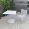 White Leisure Cafe Square Aluminum Outdoor Dining Set