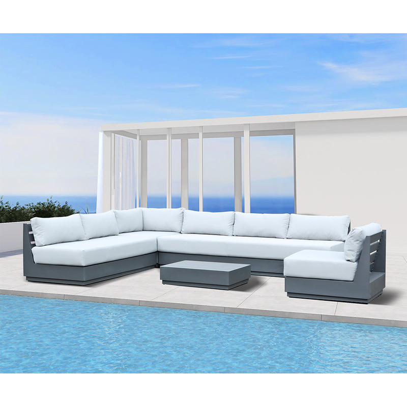 Aluminum Sectional Outdoor Sofa with Cushion