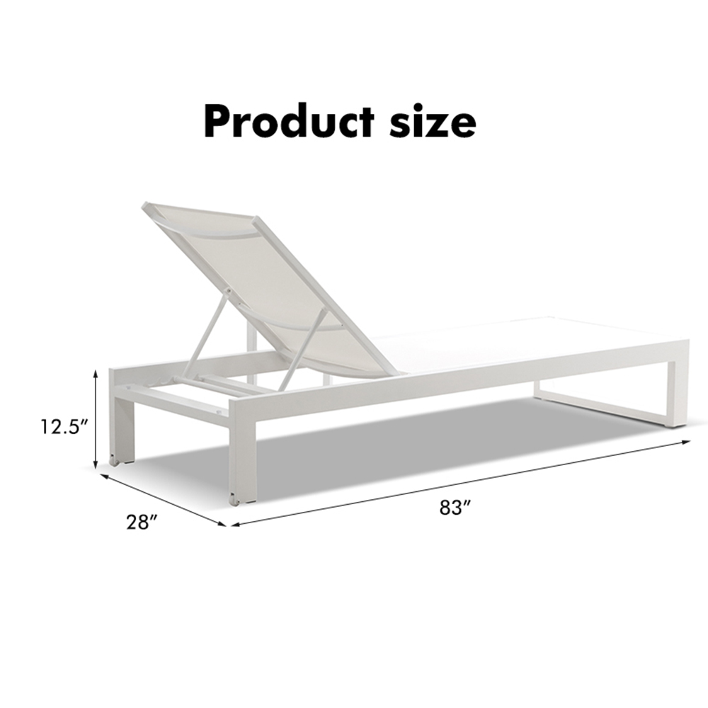 Outdoor Adjustable Hotsale Sun Lounger (2pcs)-Complete Package