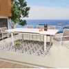 Modern White Extendable Outdoor Dining Set