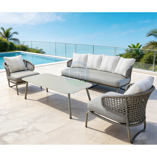Modern Outdoor Rope Sofa Set for Pati