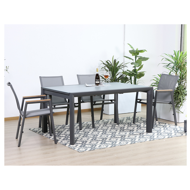 Modern Commercial Aluminum Garden Outdoor Dining Set