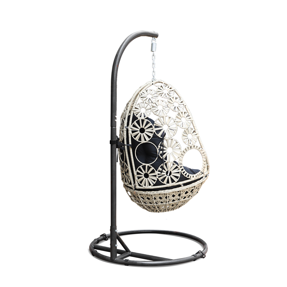 Modern Rattan Leisure Black Hammock Swing Chair for Outdoor