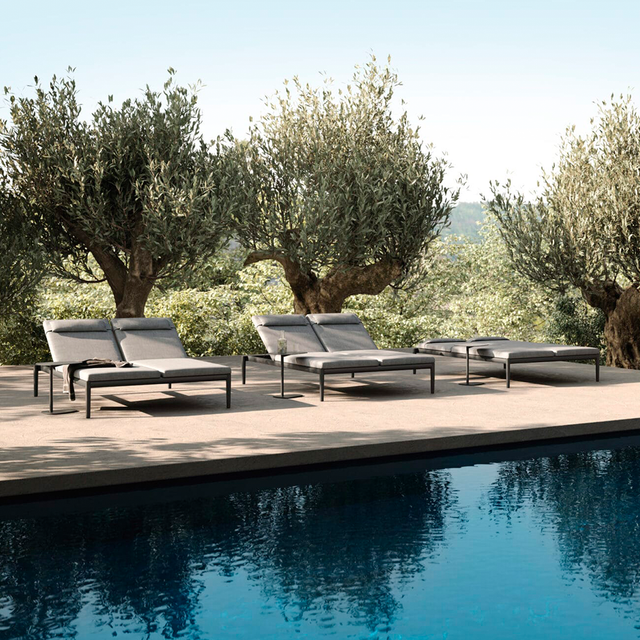High End Swimming Poolside Hotel Garden Furniture Outdoor Chaise Lounge