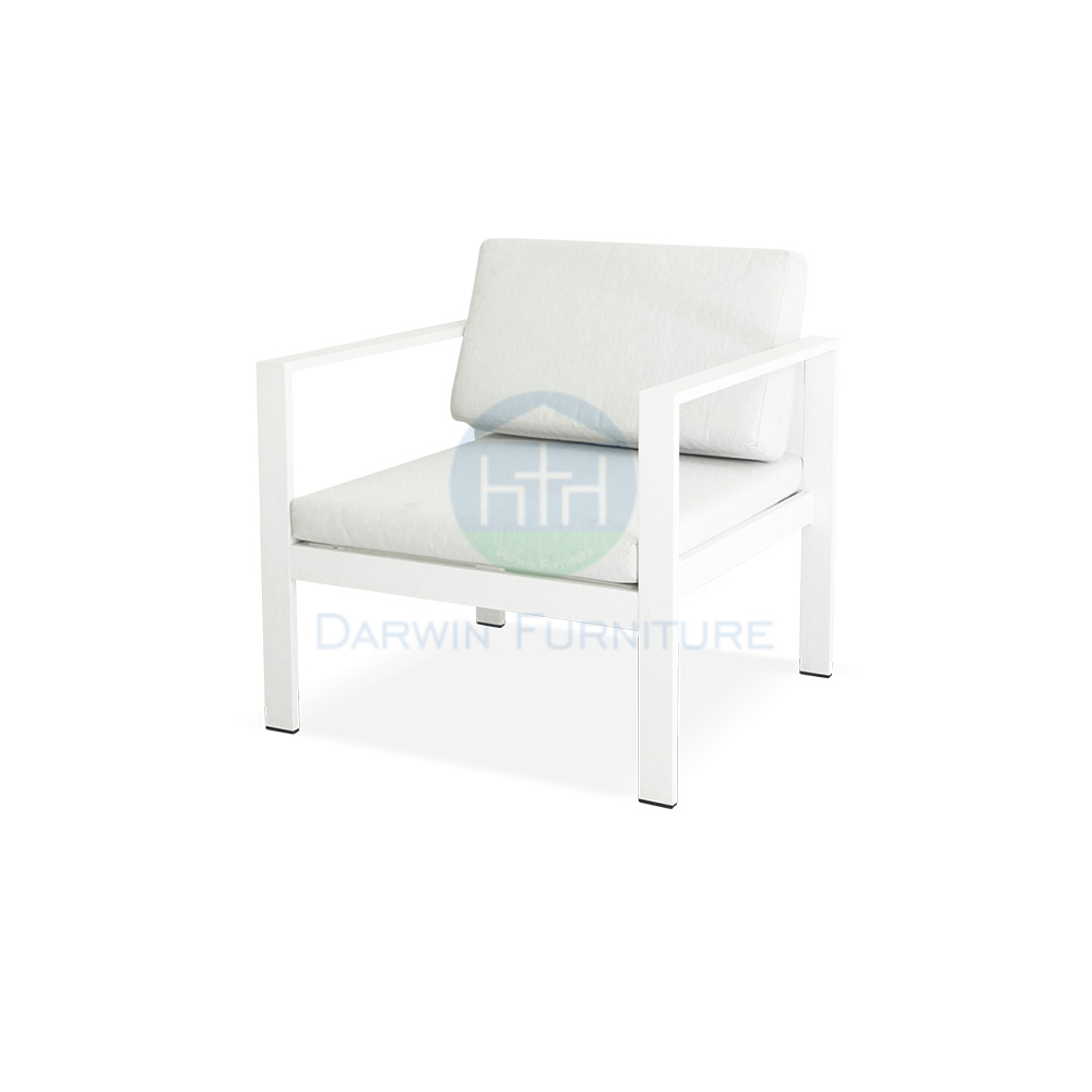 Wholesale Commercial FoShan Balcony Garden Couch Patio White Aluminum Sofa Set