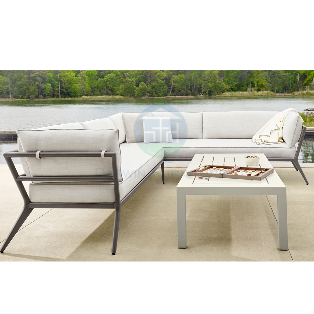 Luxury Sectional Corner Aluminum Outdoor Garden Sofa Set
