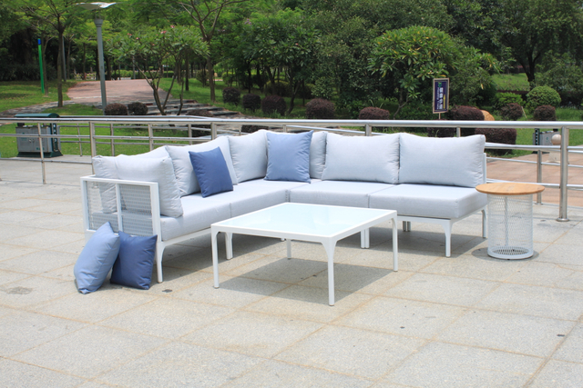 Outdoor Lounge Couch Set Corner Rattan Patio Sofa Set