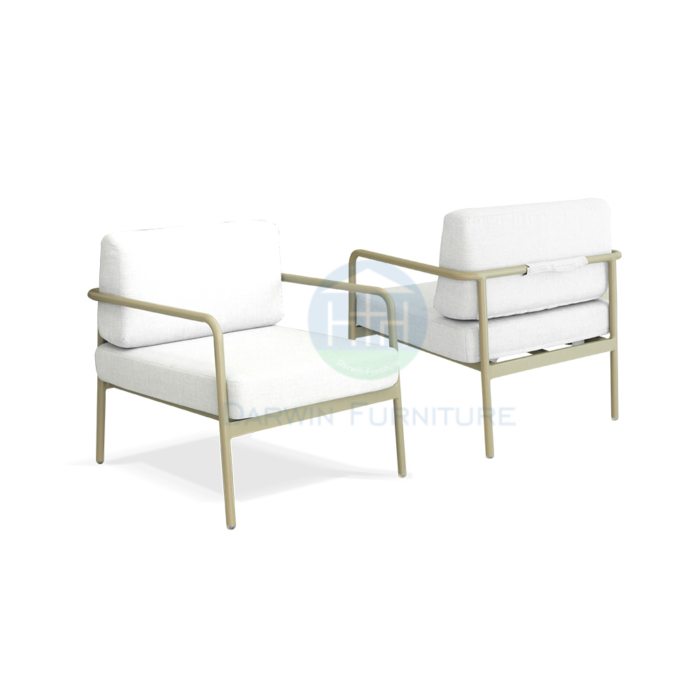 Simple Leisure Garden Sofa Set with Waterproof Cushion