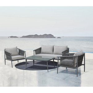 Patio Garden Outdoor Patio Conversation Couch Set Aluminum Furniture