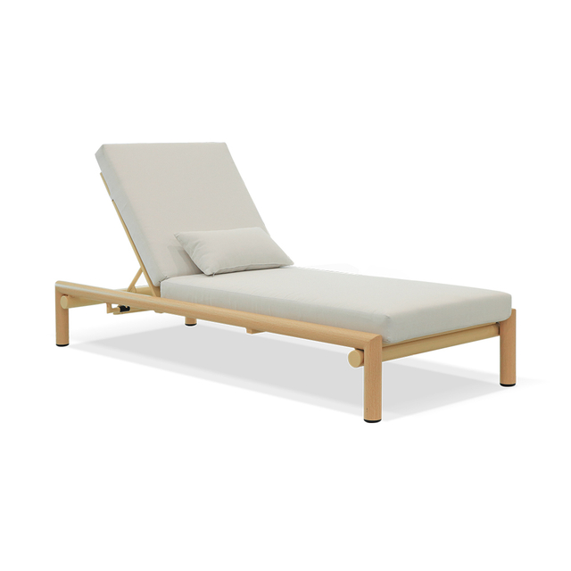 Outdoor Foldable Lounger Wooden Hotel Garden Swimming Pool Beach Sun Lounger