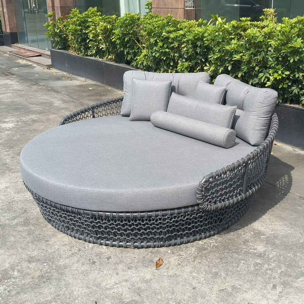 All Weather Rope Sun Bed Outdoor Patio Daybed
