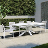 Space Saving Aluminum Rectangular Outdoor Dining Set